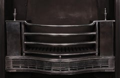 A Magnificent Late Georgian Polished Wrought & Cast-iron Register Grate