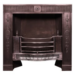 Magnifique grille de registre en fer forgé et fonte polie de la fin de l'époque géorgienne