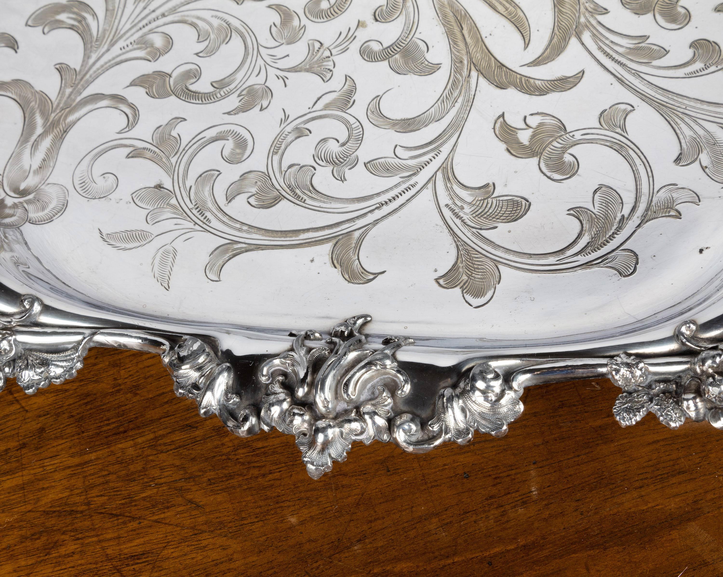 A Magnificent Late Victorian Silver Plated Tray 2