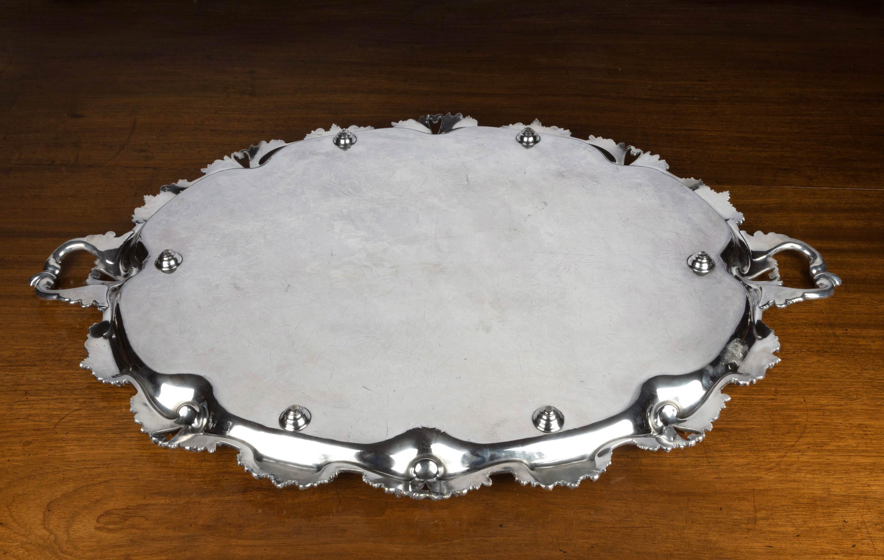 A Magnificent Late Victorian Silver Plated Tray 3