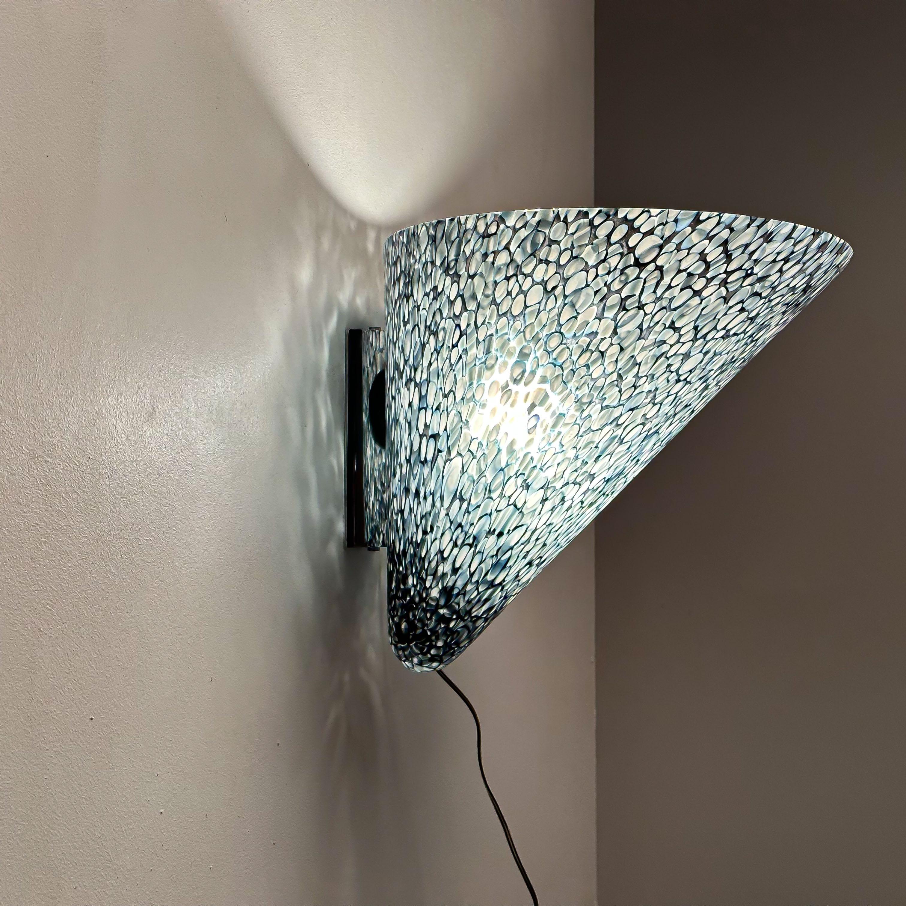 A Magnificent Neverrino wall lamp by Gae Aulenti for Vistosi, Murano 1970s 1