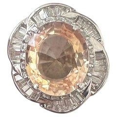 Eine prächtige No Heat Unheated 4,71ct Padparadscha Sapphire Ring & AIGS Cert