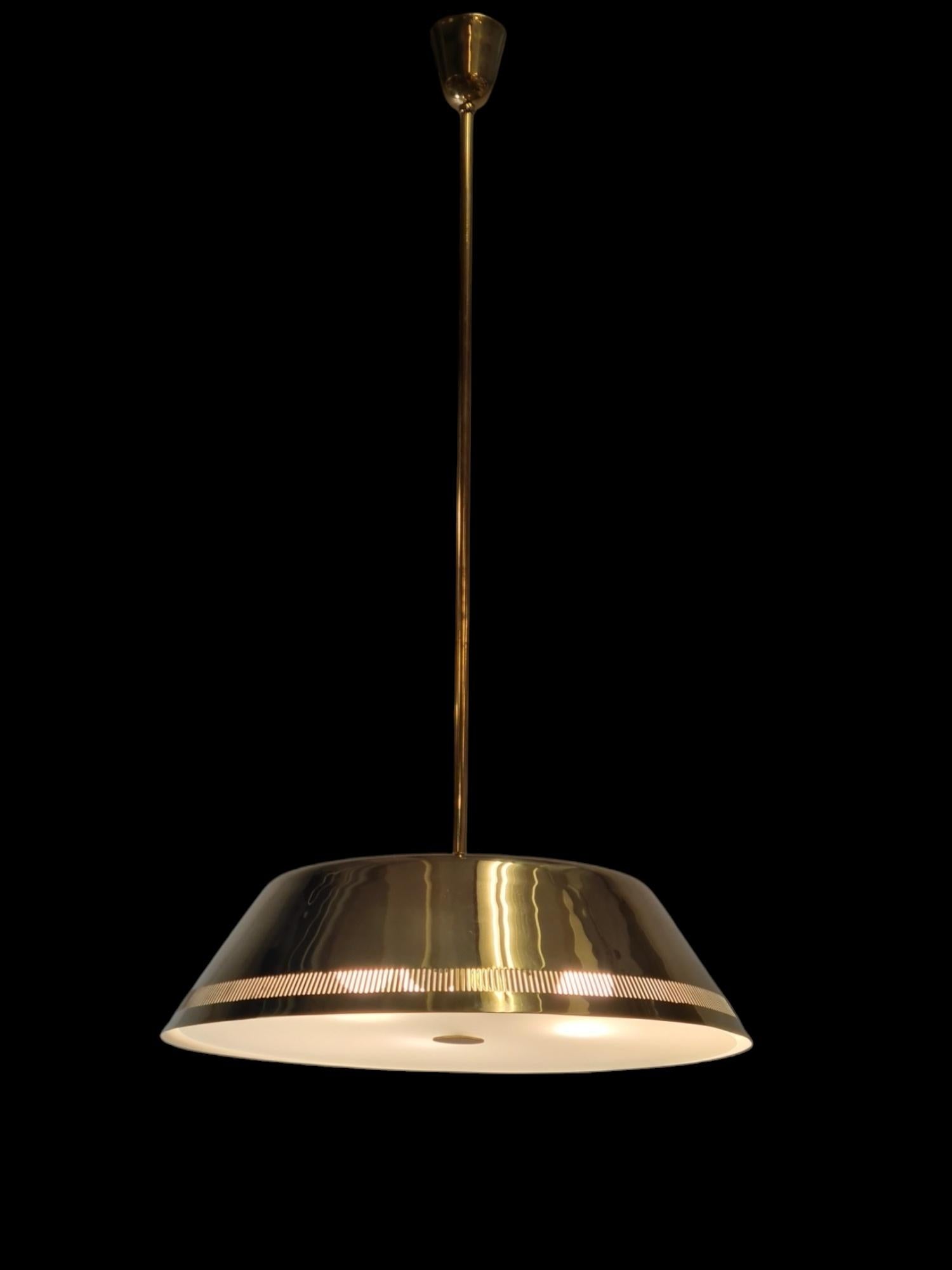 A Magnificent Paavo Tynell Ceiling Lamp Model 82500 for Idman, 1950s For Sale 7