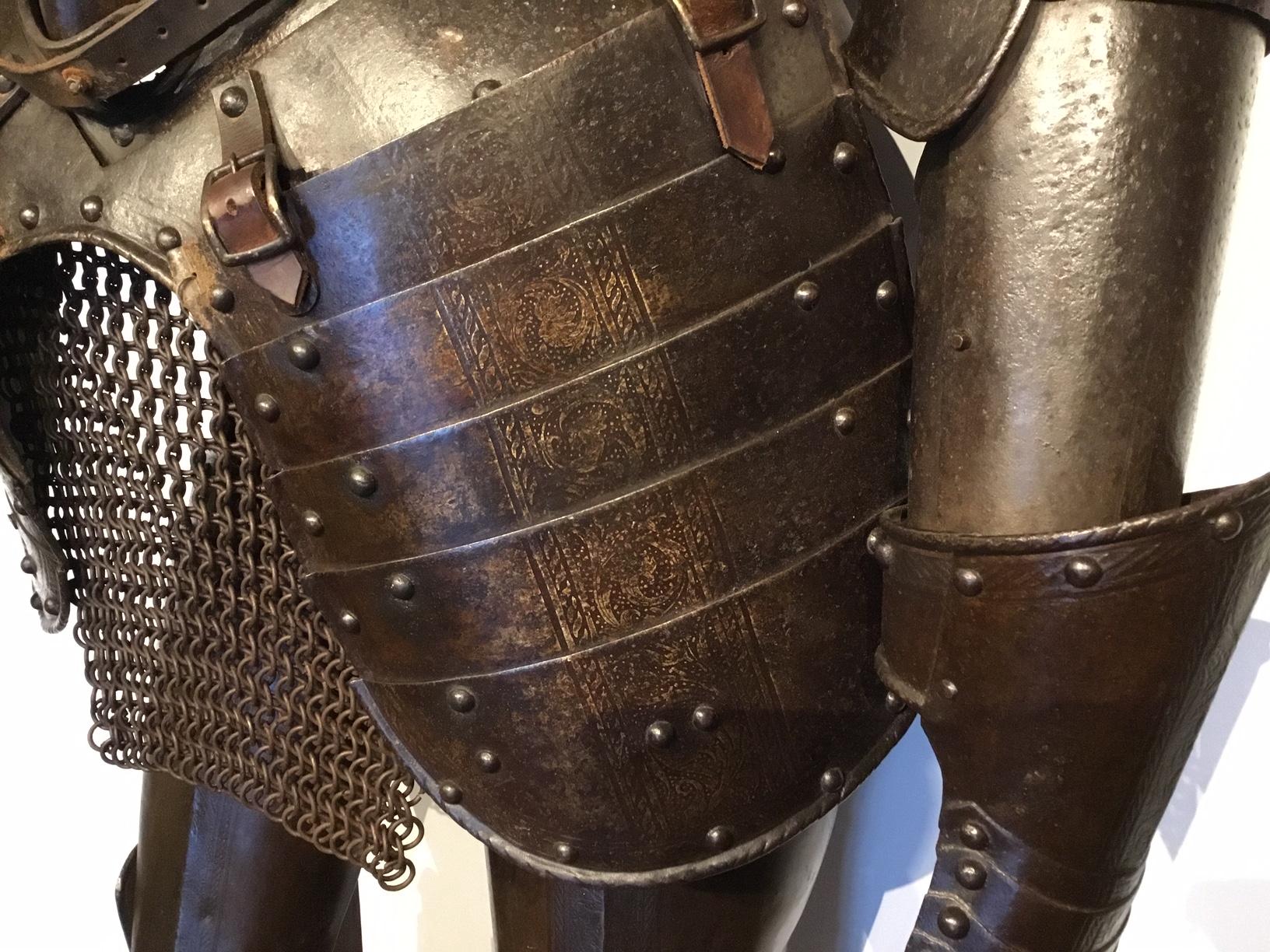 Magnificent Pair of 19th Century Suit of Armour in the 16th Century Style For Sale 1