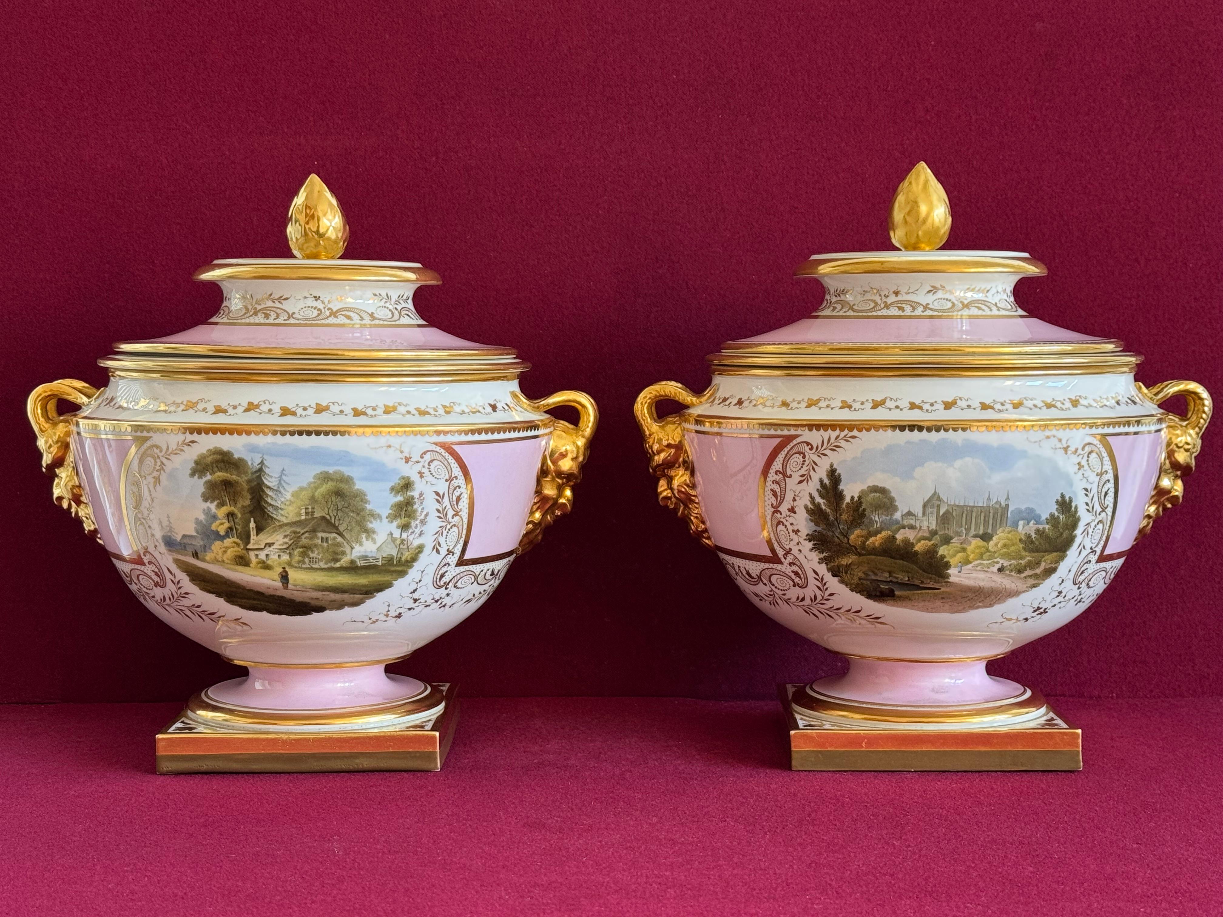 Magnífica pareja de cubiteras de Flight, Barr & Barr Worcester c.1813 Británico en venta