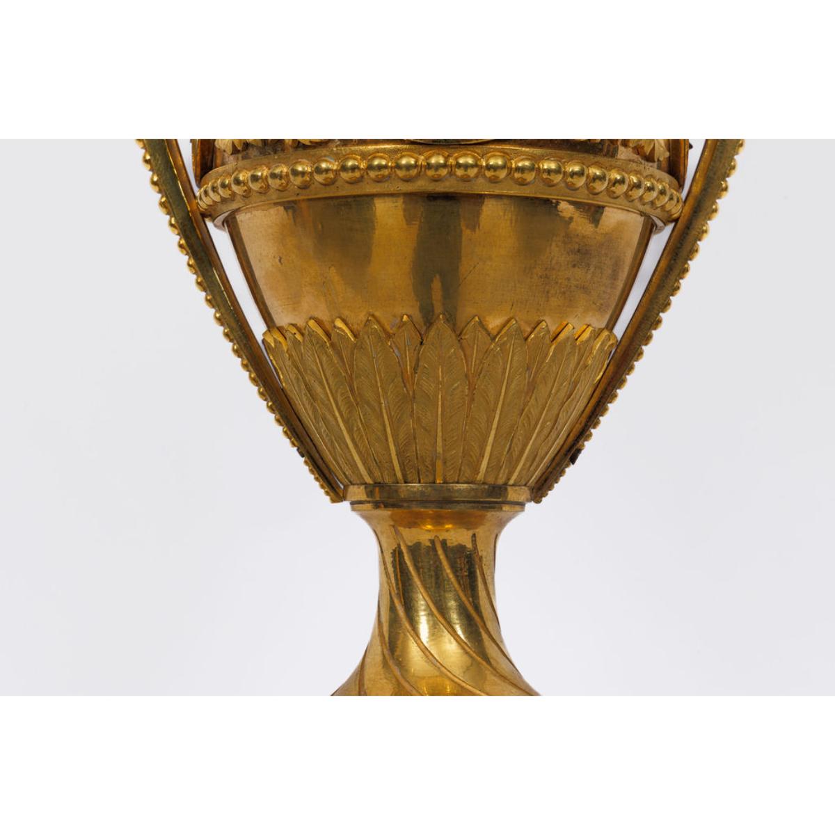 Ein prächtiges Paar französischer Ormolu-Vasen im Louis-XVI-Stil im Angebot 2