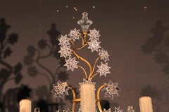 A Magnificent Pair of Gilt Bronze & Crystal Girondoles