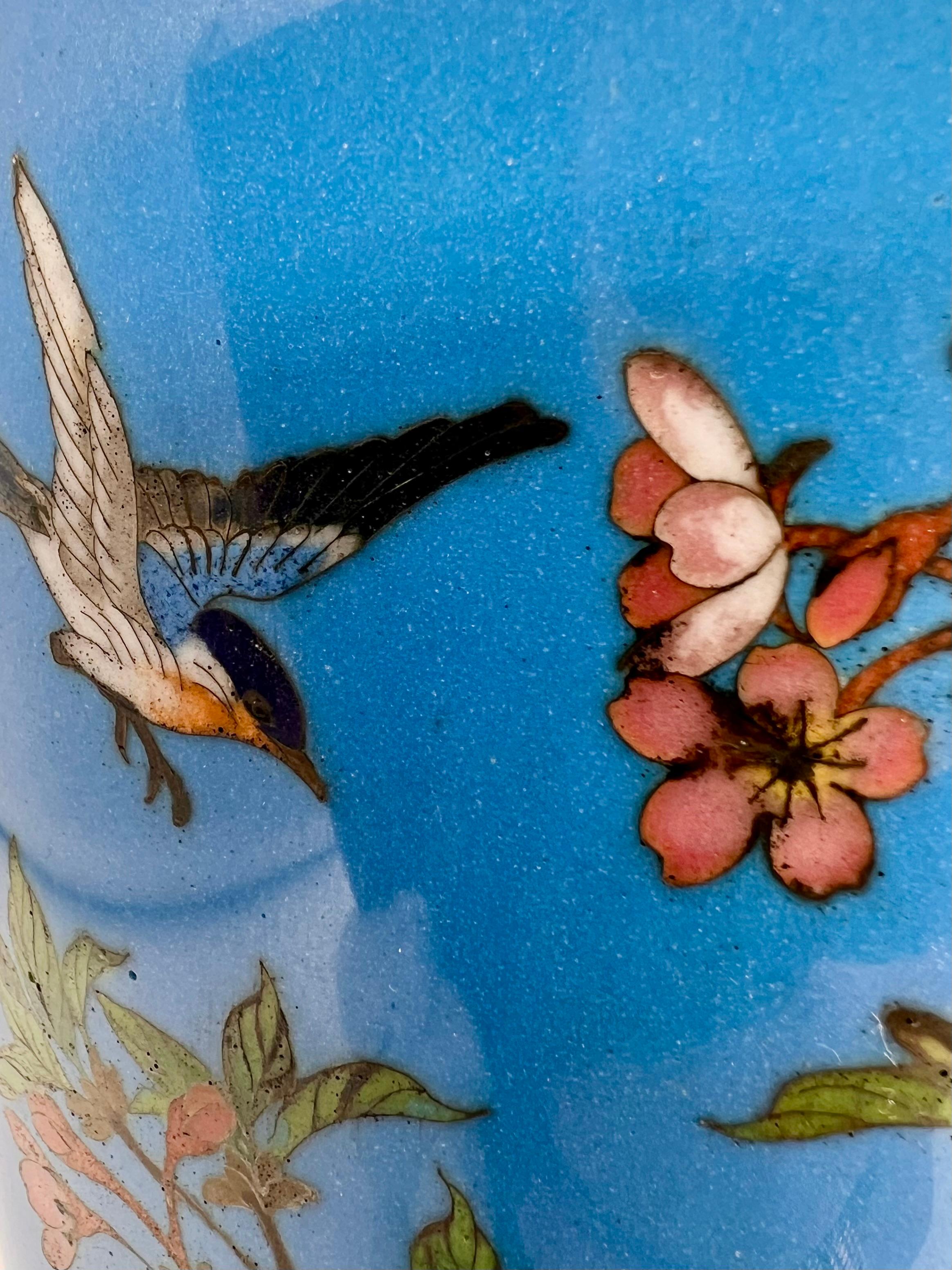 Magnífico par de jarrones japoneses de esmalte cloisonné. Era Meiji 7