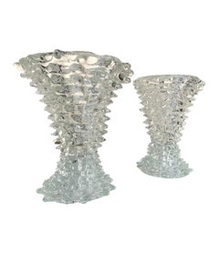 Magnificent Pair of Large Barovier "Rostrato" Glass Hand Blown Lamps