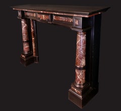 Magnificent Polished Belgium Black Chimneypiece