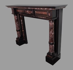 Magnificent Polished Belgium Black Chimneypiece