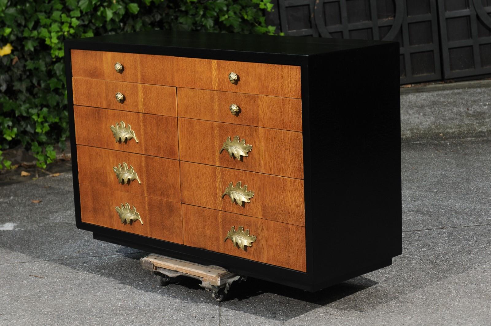 Magnificent Restored Cerused Oak Commode by Lorin Jackson for Grosfeld House For Sale 3