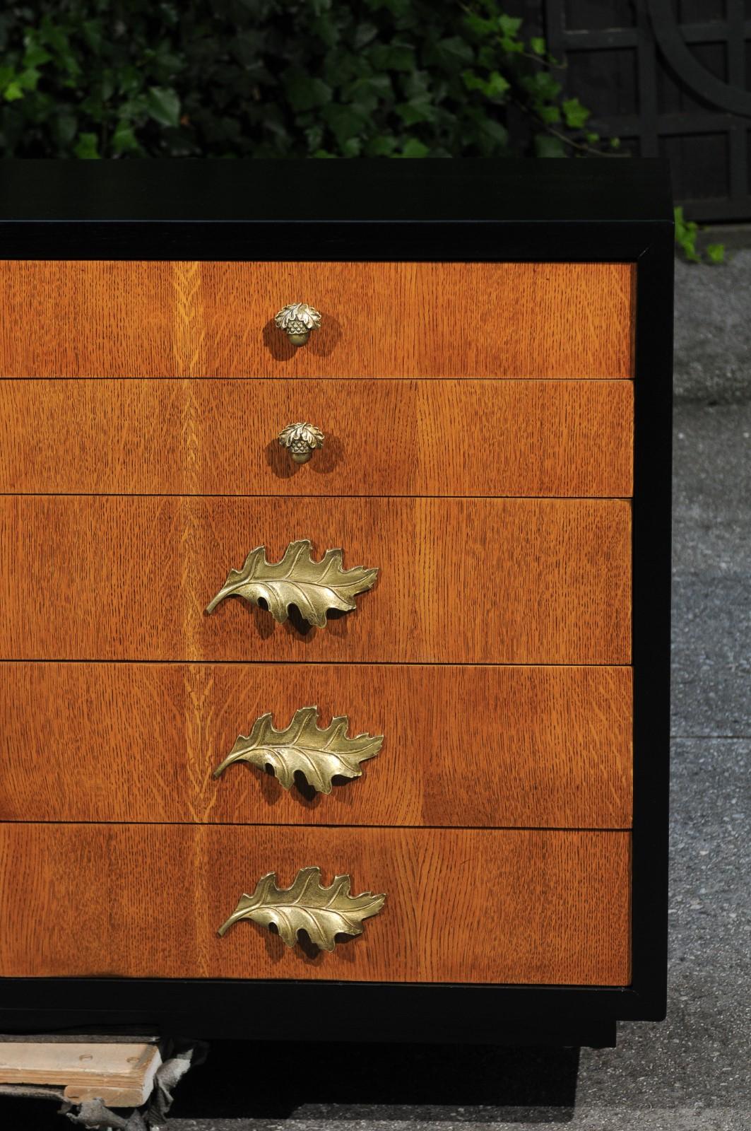 Magnificent Restored Cerused Oak Commode by Lorin Jackson for Grosfeld House For Sale 7