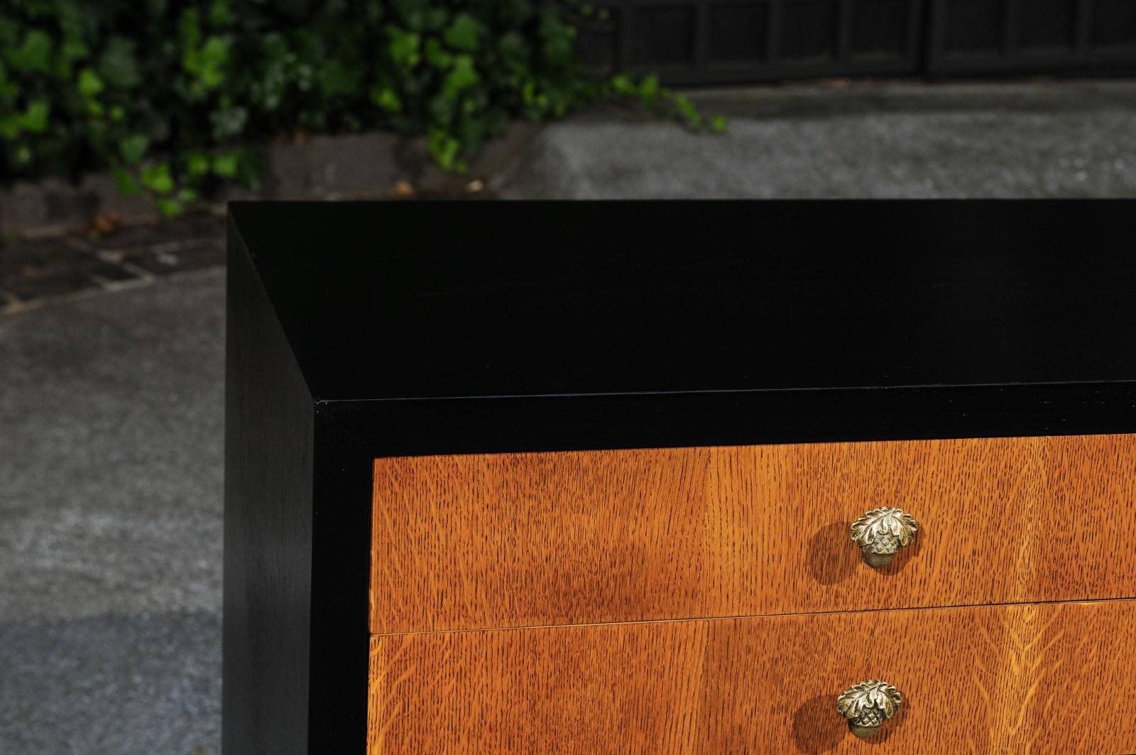 Magnificent Restored Cerused Oak Commode by Lorin Jackson for Grosfeld House For Sale 9