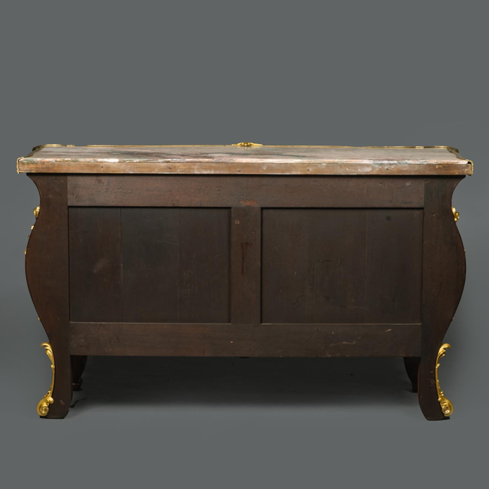 A Magnificent Rococo Style Commode After Johann Melchoir Kambli For Sale 4