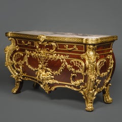A Magnificent Rococo Style Commode After Johann Melchoir Kambli