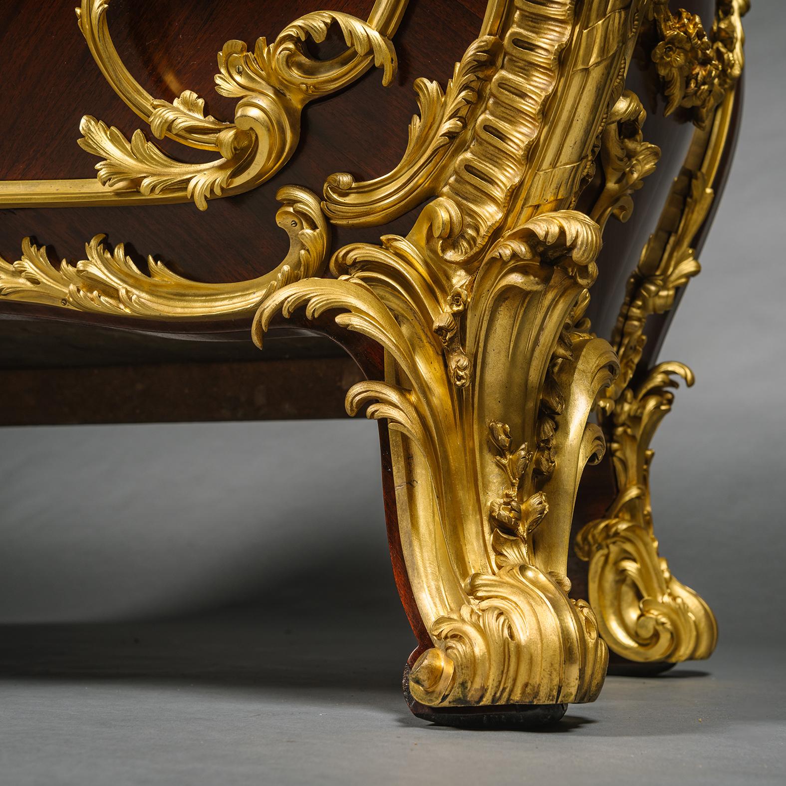 A Magnificent Rococo Style Commode After Johann Melchoir Kambli For Sale 2