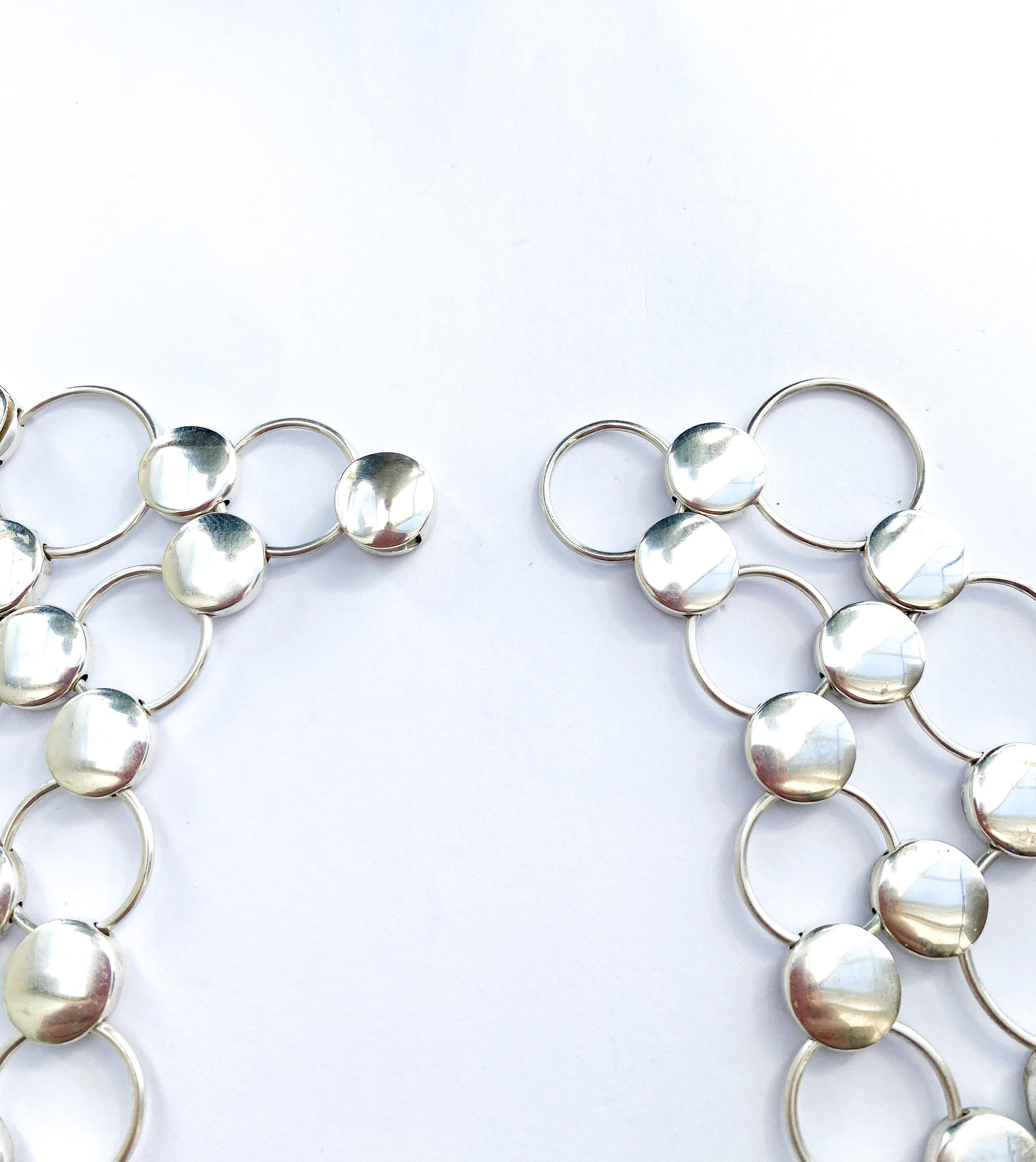 A magnificent silver collar, Regitz Overgaard for Georg Jensen, Denmark, c1990s in vendita 1