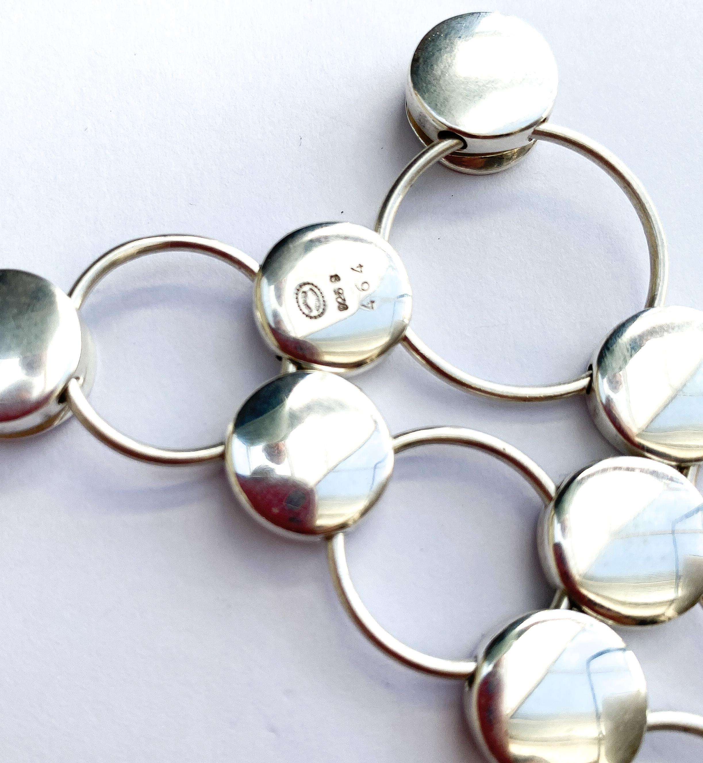 A magnificent silver collar, Regitz Overgaard for Georg Jensen, Denmark, c1990s in vendita 4