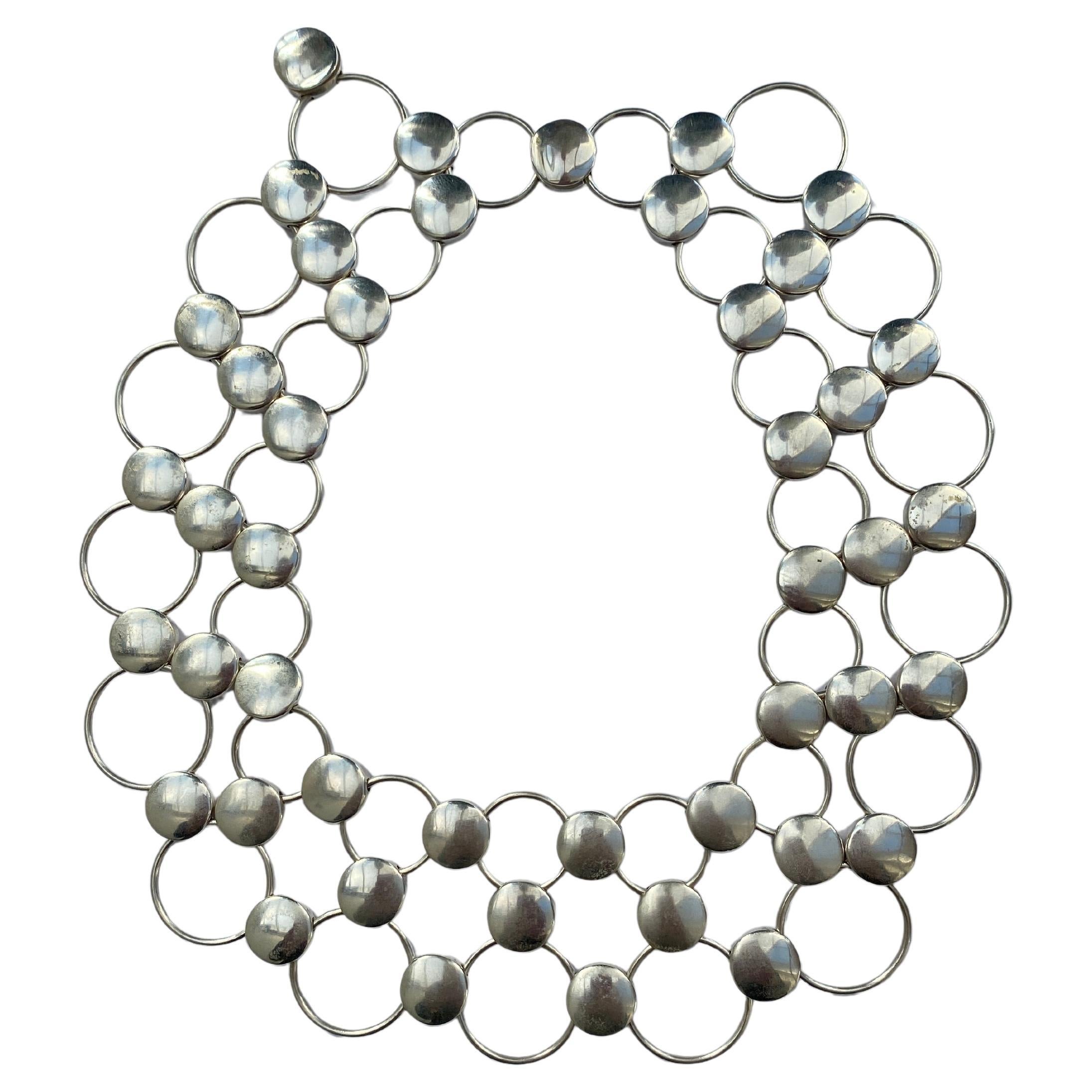 A magnificent silver collar, Regitz Overgaard for Georg Jensen, Denmark, c1990s
