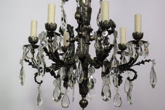 Magnificent Silver over Bronze Chandelier