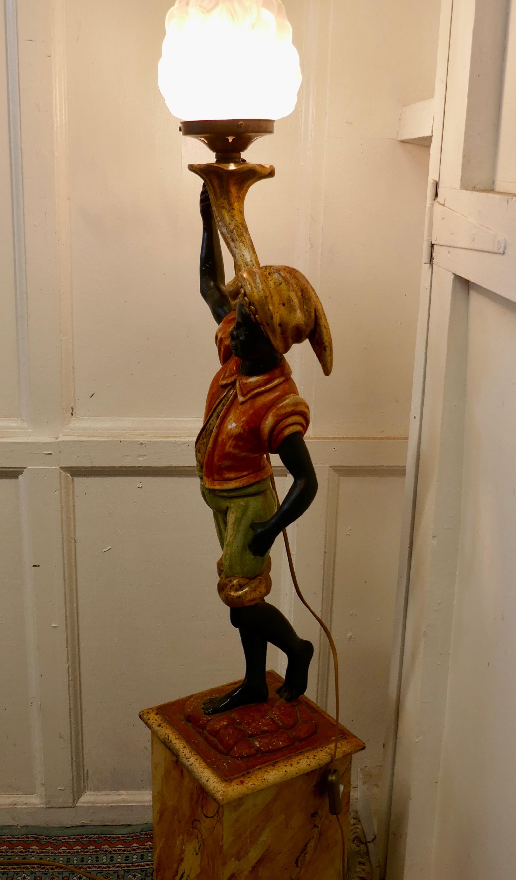 Magnifique lampadaire vénitien figuratif Bon état - En vente à Chillerton, Isle of Wight