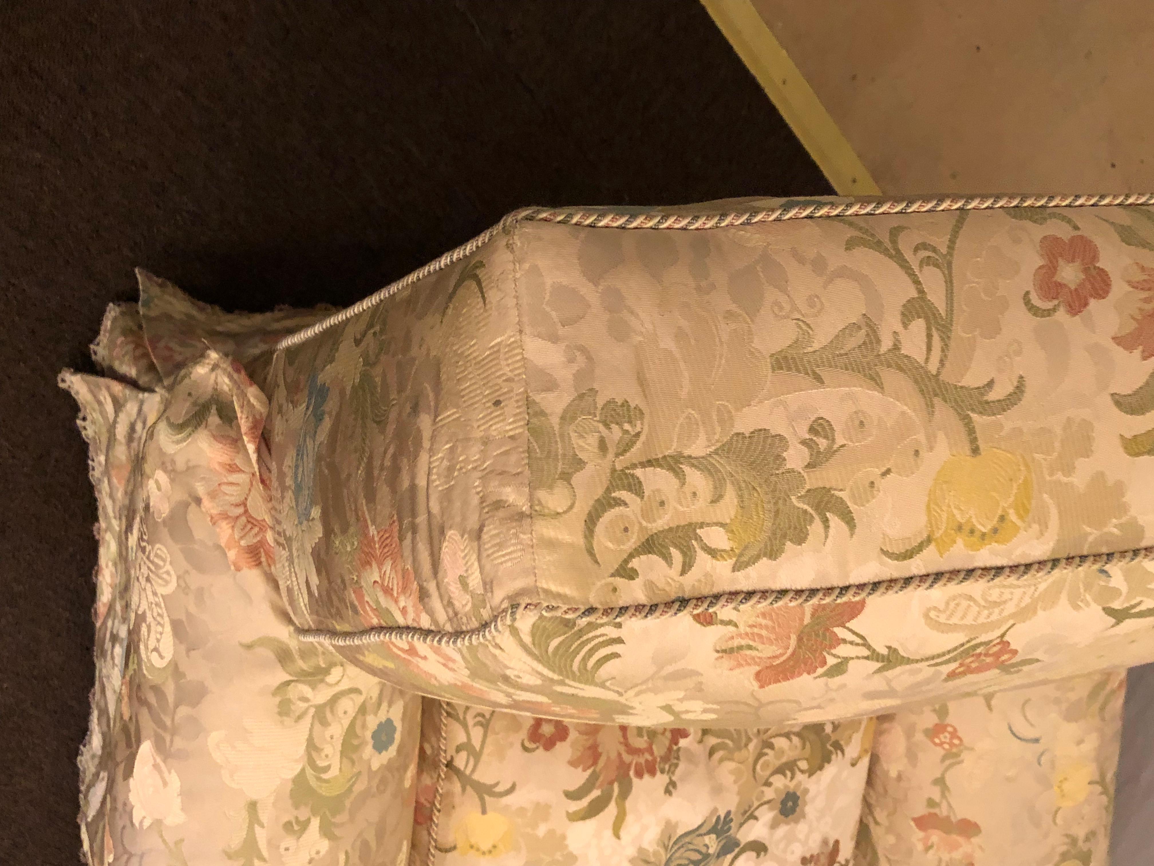 Magnificently Upholstered Overstuffed Armchair on Casters by O Henry House 1