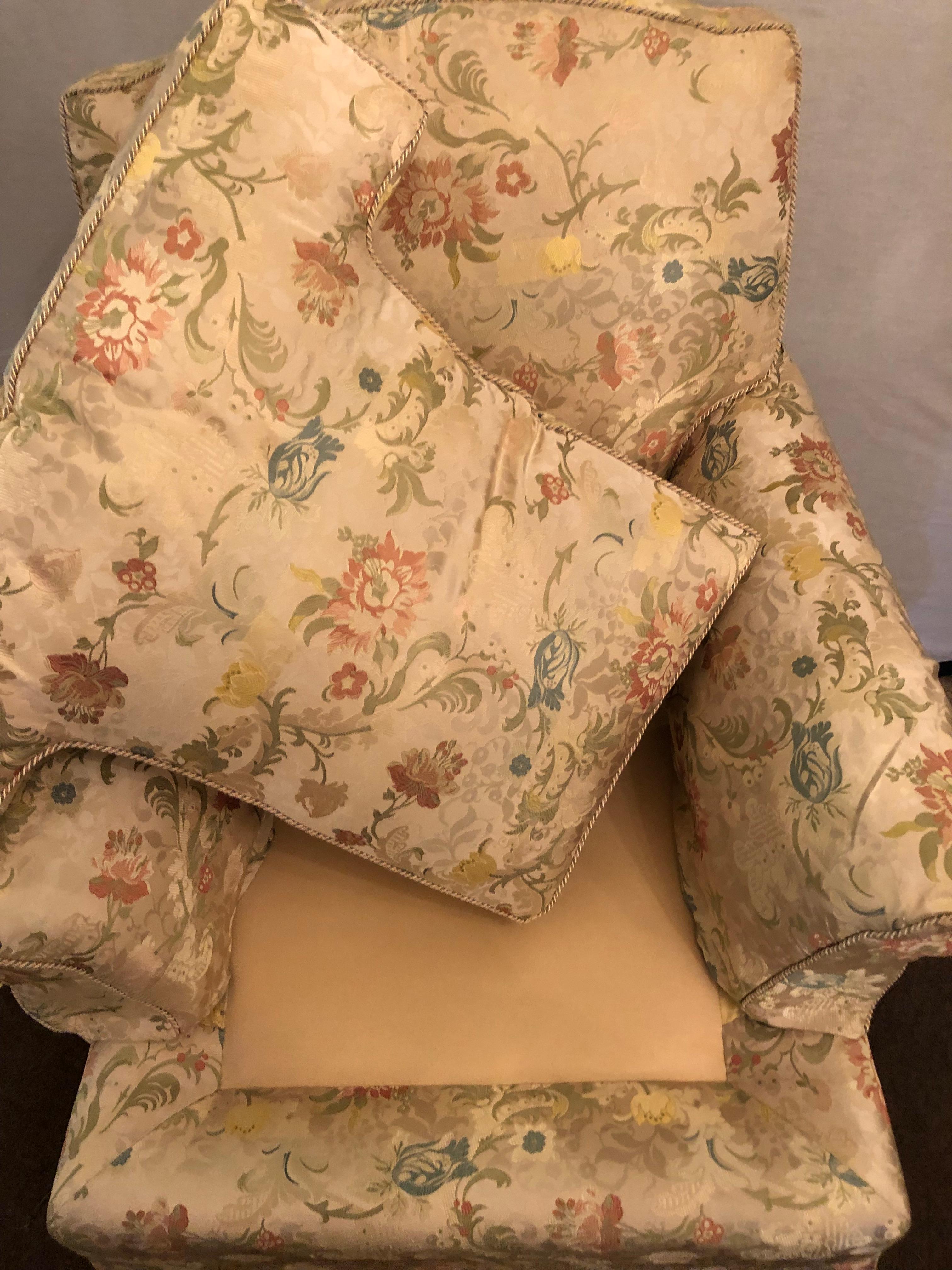 overstuffed arm chair