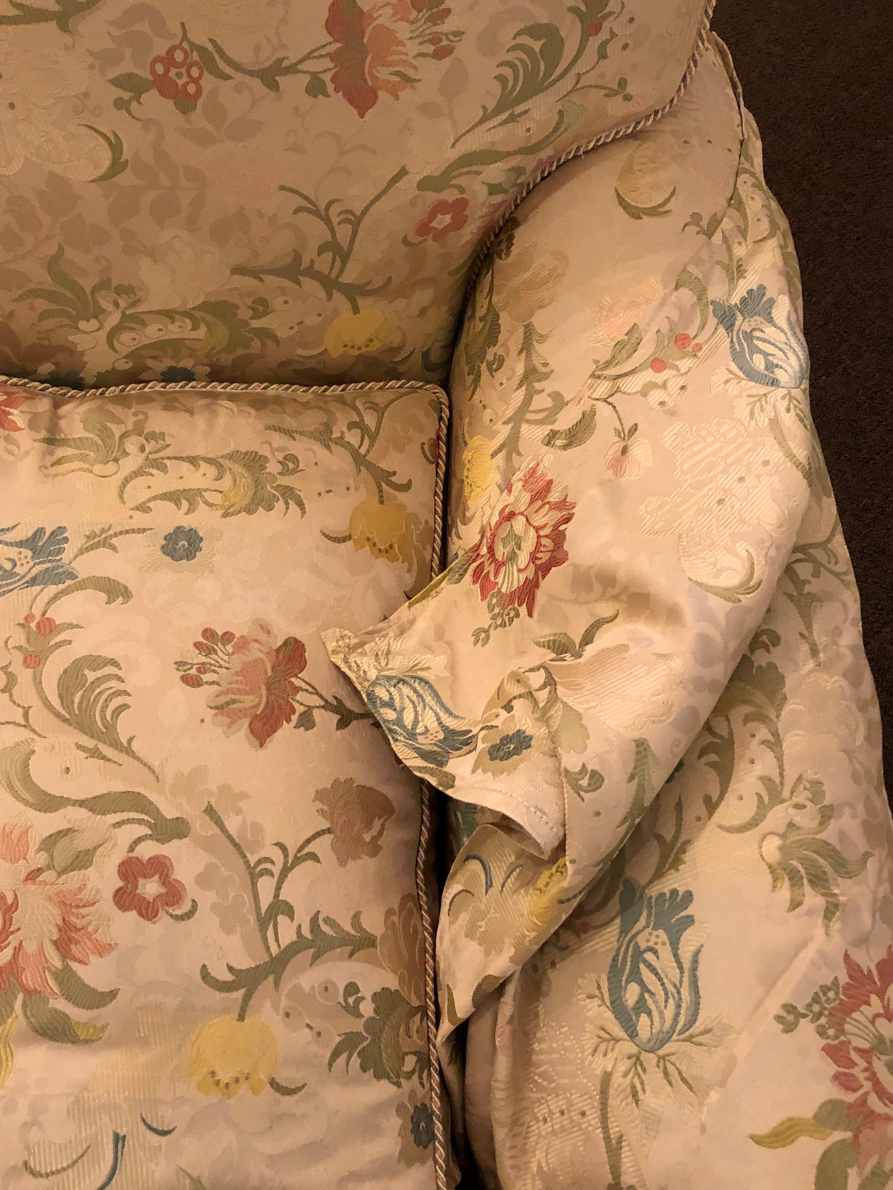Magnificently Upholstered Overstuffed Armchair on Casters by O Henry House In Good Condition In Manhasset, NY
