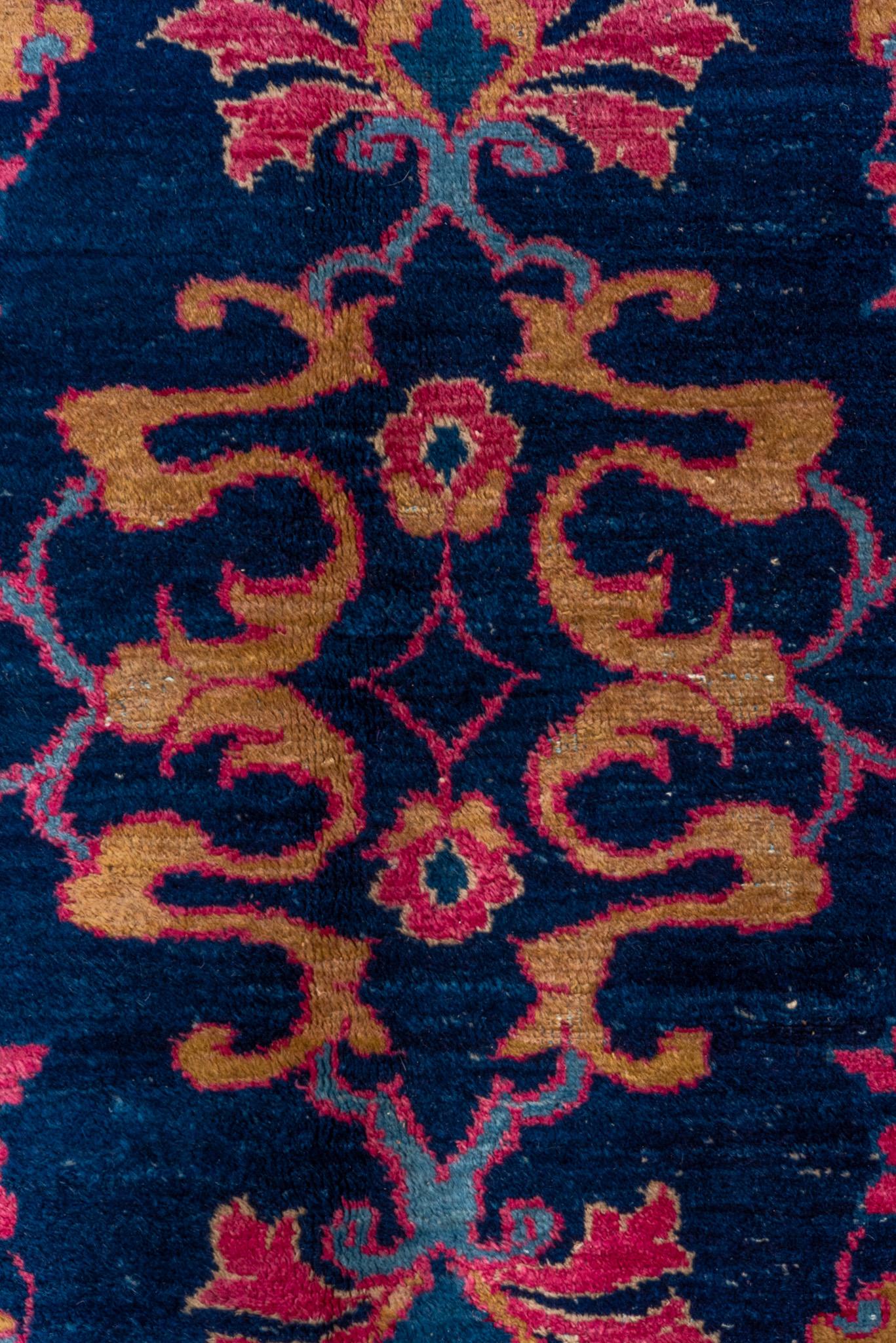 Hand-Knotted A Mahal Rug circa 1920 For Sale