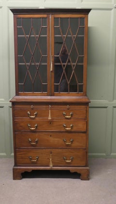 A Mahogany Bachelors Secretaire Bookcase