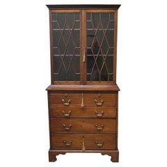 A Mahogany Bachelors Secretaire Bookcase