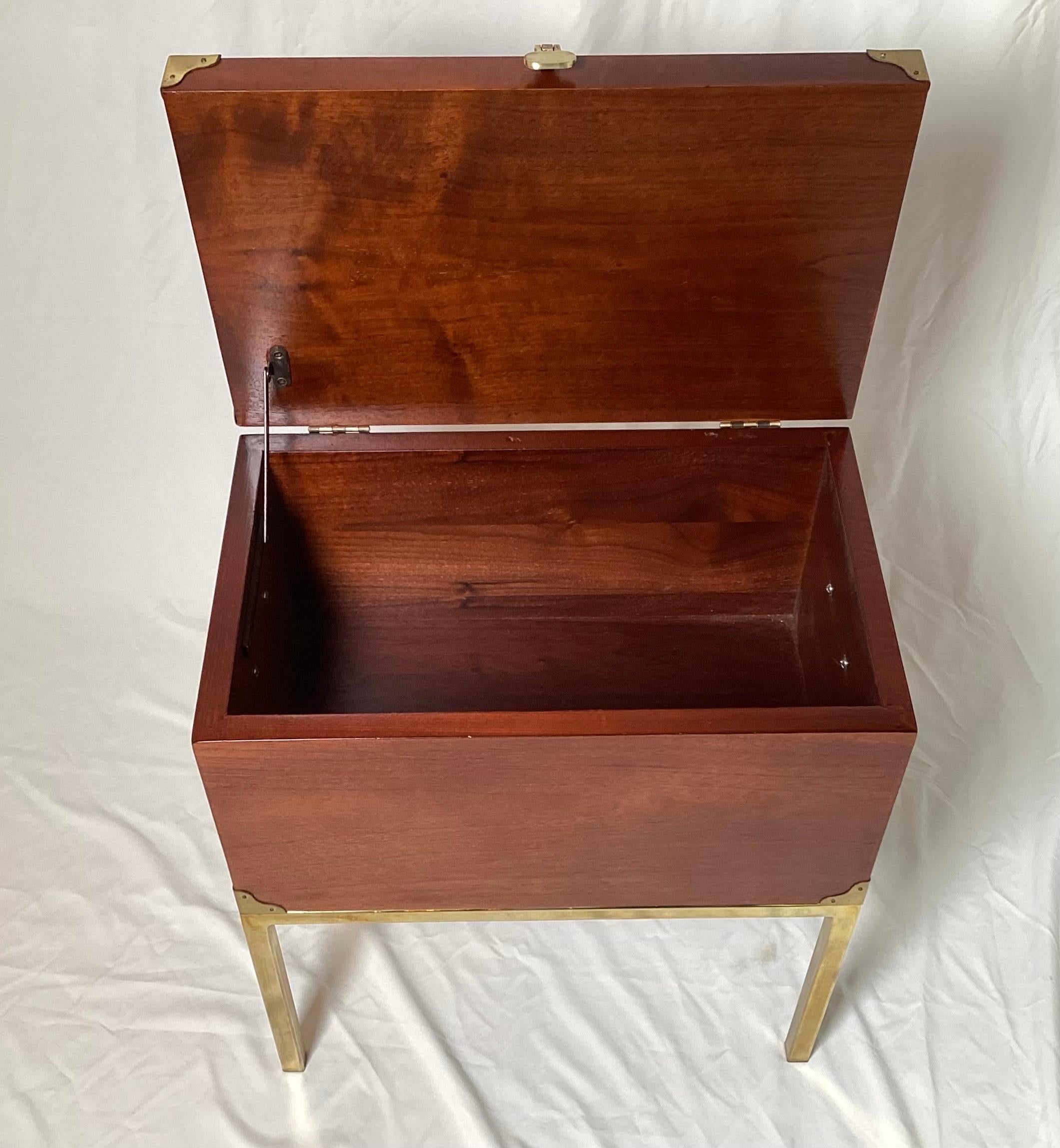 20th Century Mahogany Box on Stand Side Table