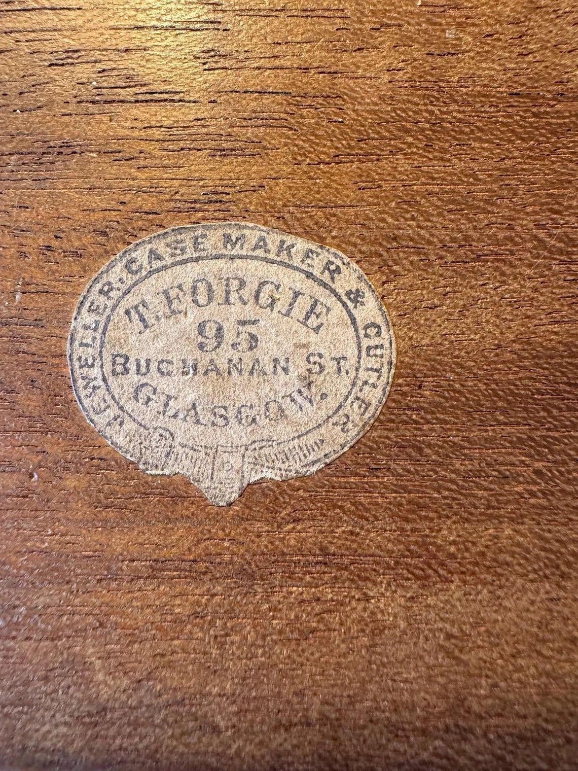 Caja de Caoba con Letras de Hueso del Alfabeto, Escocesa, Siglo XIX Victoriano en venta