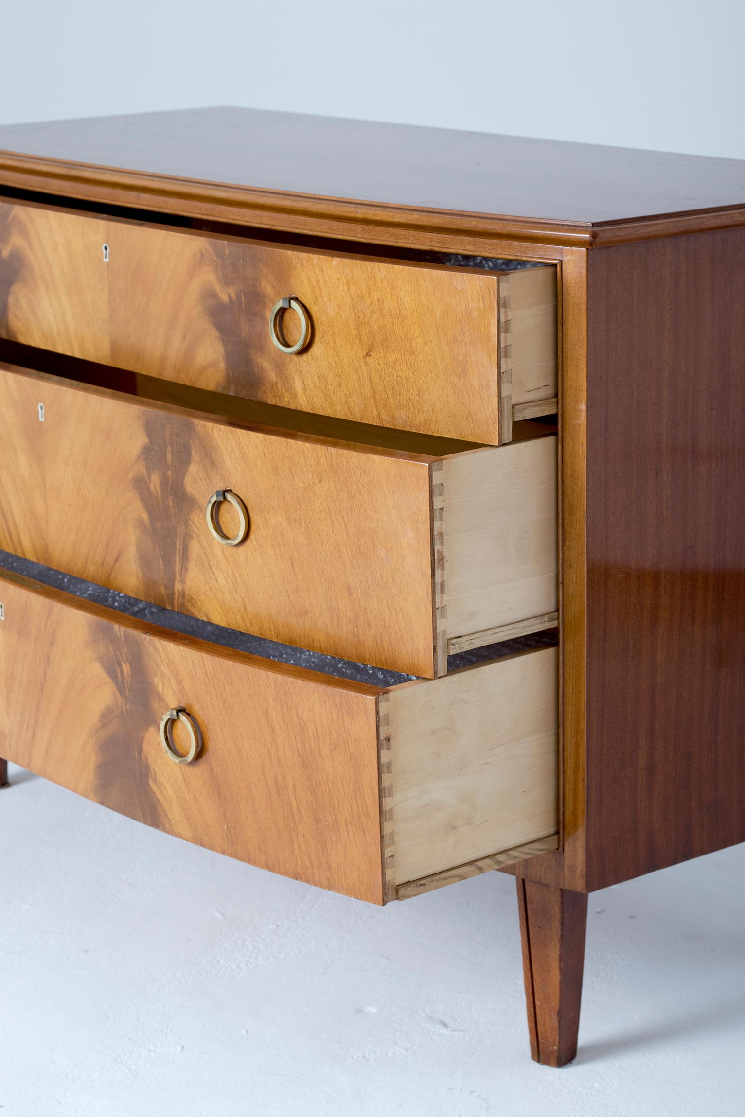 20th Century Mahogany Chest of Drawers by J. O. Carlssons