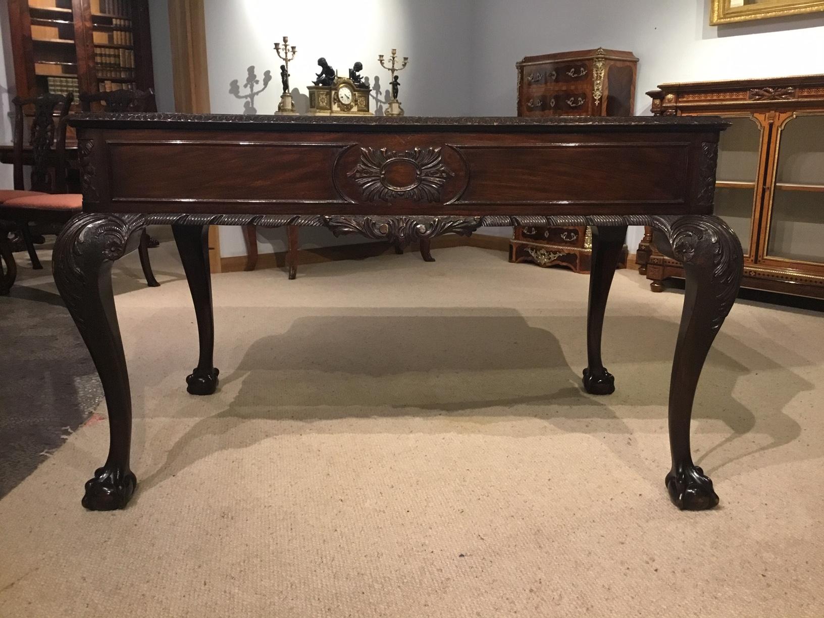 Mahogany Chippendale Revival Writing Table by Maple & Co of London circa 1900 6