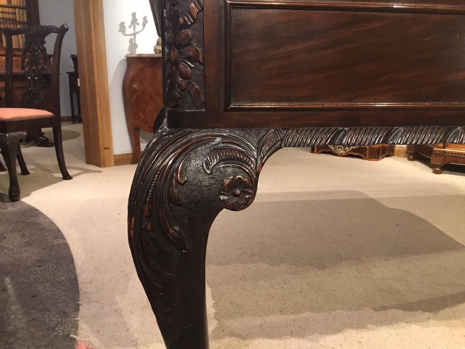 Mahogany Chippendale Revival Writing Table by Maple & Co of London circa 1900 8