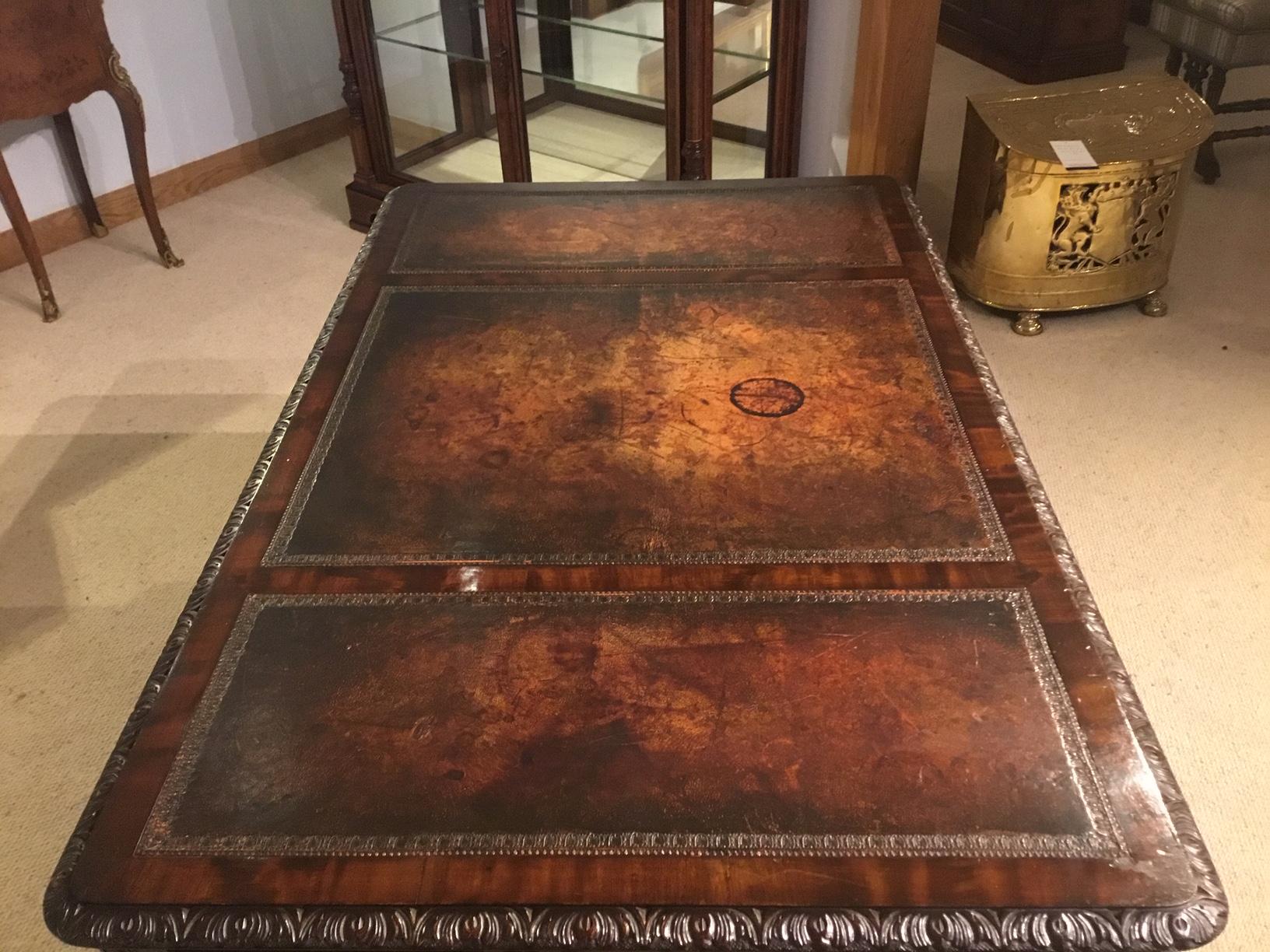 Mahogany Chippendale Revival Writing Table by Maple & Co of London circa 1900 1