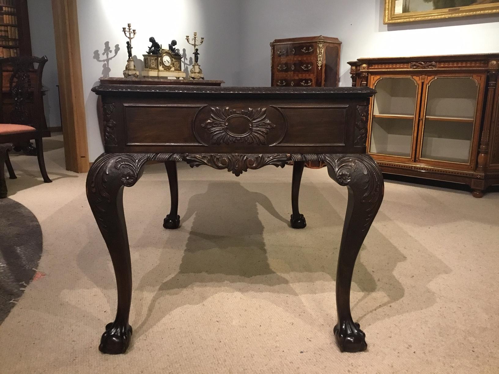 Mahogany Chippendale Revival Writing Table by Maple & Co of London circa 1900 5