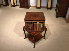 Mahogany Edwardian Period Revolving Bookcase by James Shoolbred of London