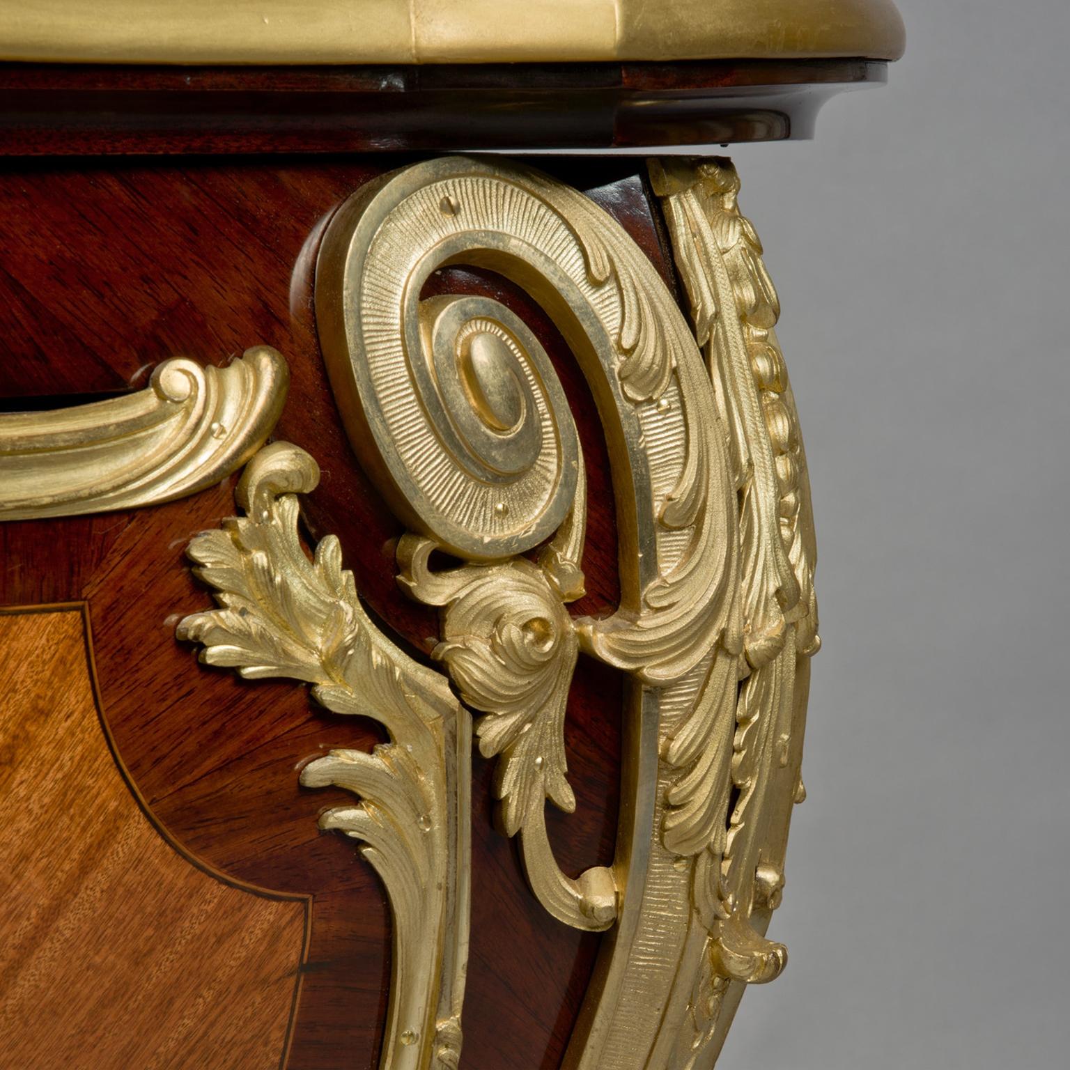 Louis XV A Mahogany Grande Commode en Tombeau, after the Model by Cressent For Sale