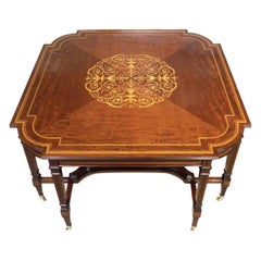 Mahogany Inlaid Edwardian Period Antique Centre Table