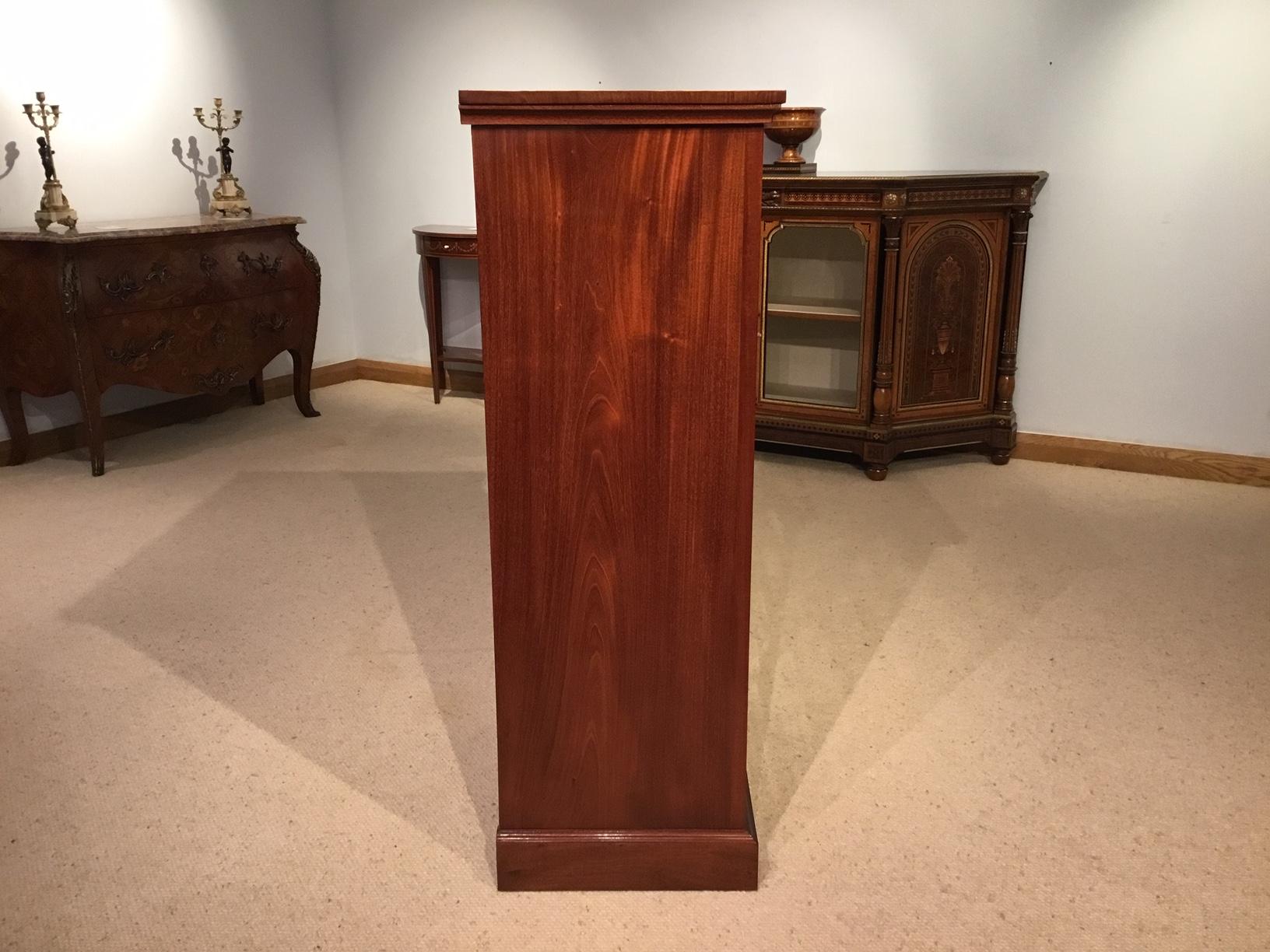 Mahogany Inlaid  Edwardian Period Antique Wellington Chest For Sale 9