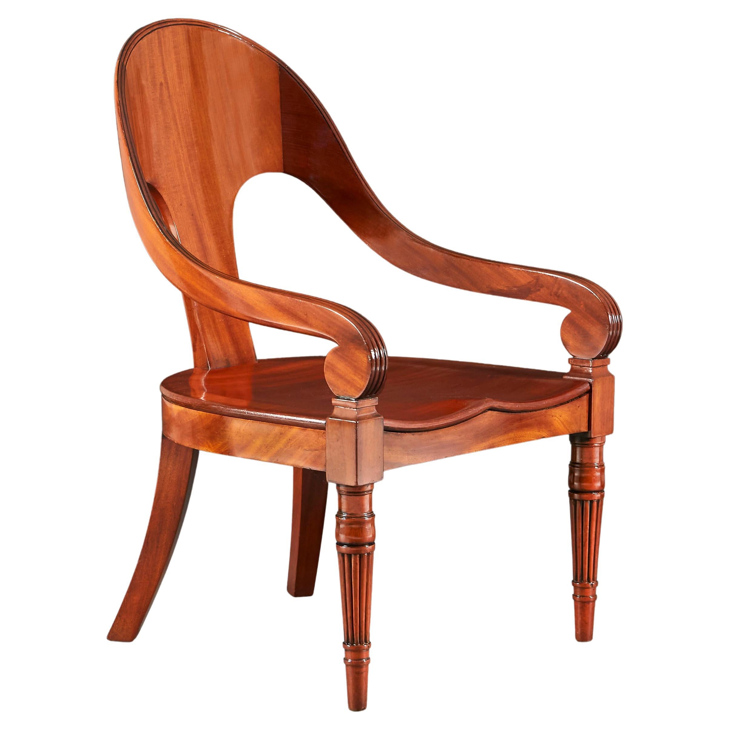 Mahogany Klismos Chair