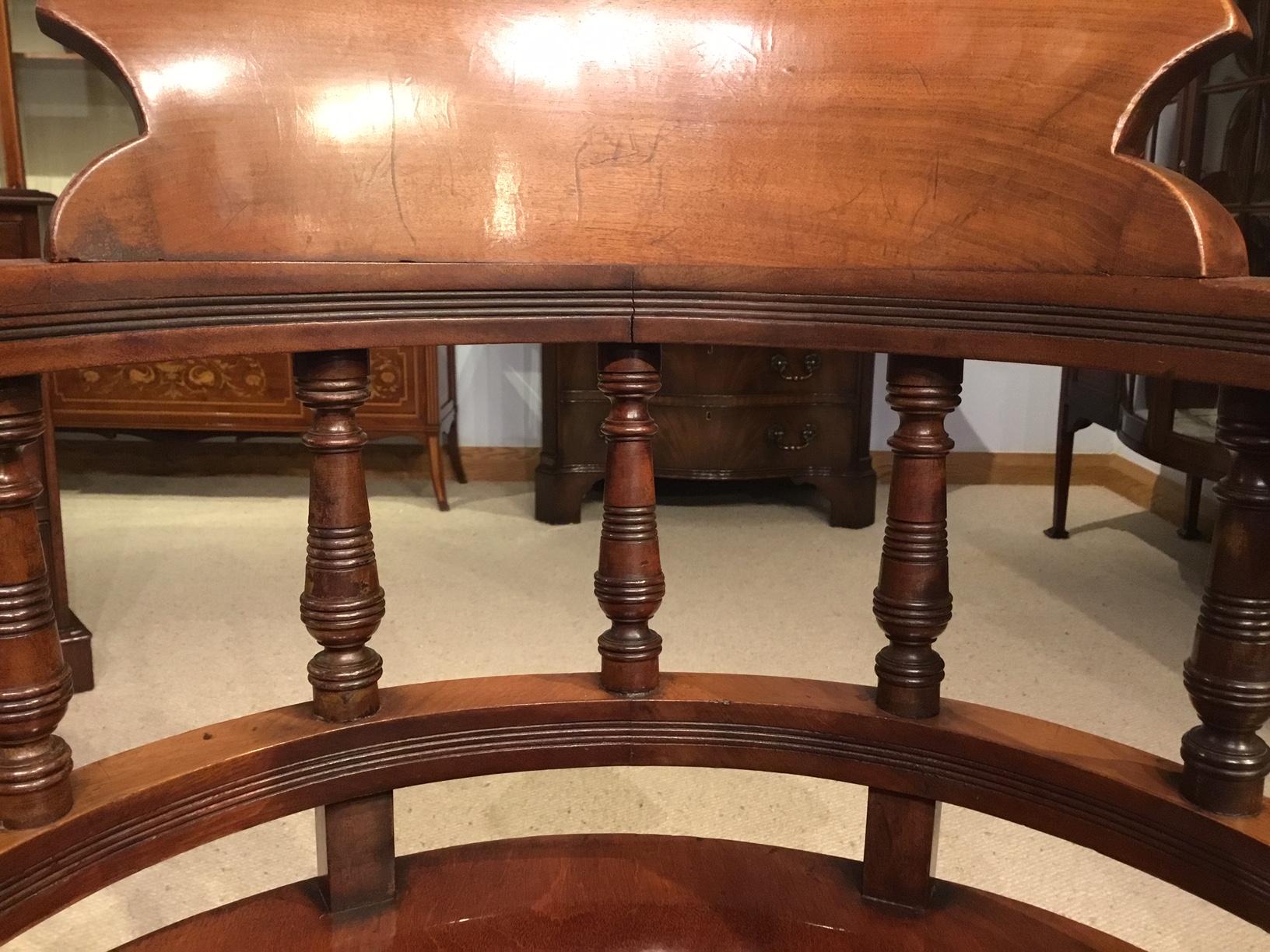 Mahogany Late Victorian Period Desk Armchair For Sale 1