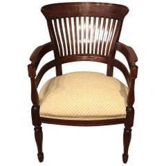 Antique Mahogany Late Victorian Period Desk Chair by James Peddle