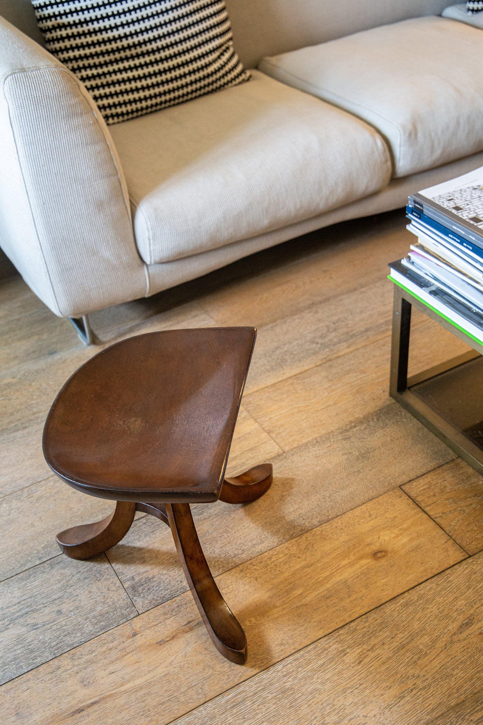 Mahogany Liberty & Co 'Thebes ii' Stool by L Wyburd, England, C1900 In Good Condition For Sale In London, GB