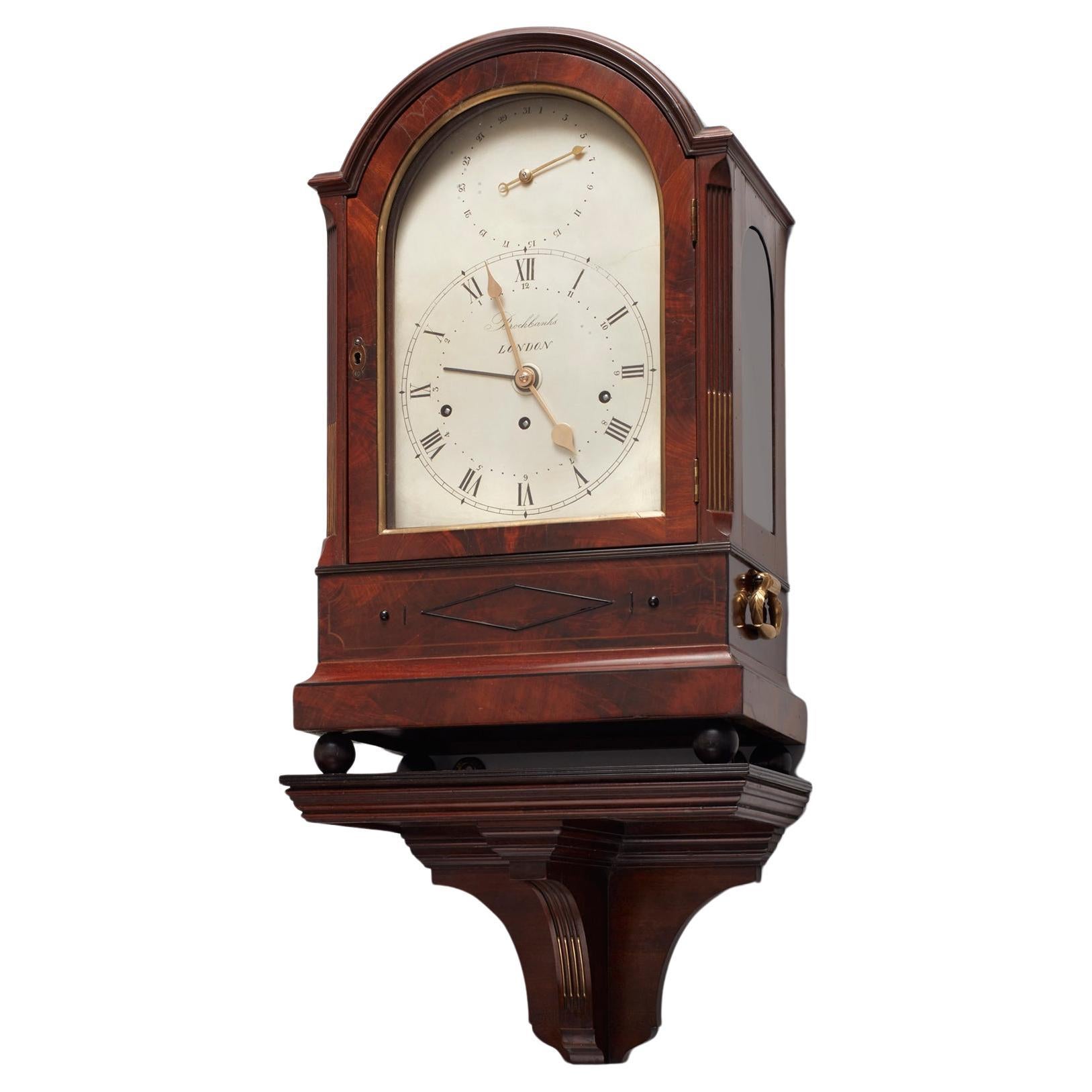 Un reloj de ménsula londinense de caoba de Brockbanks  en venta