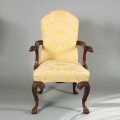 Mahogany Open Armchair, George I Style