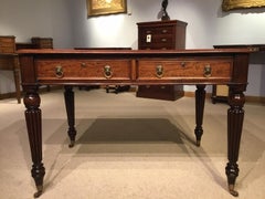 Mahogany Regency Period Antique Writing Table by Wilson of Gt Queen St, London